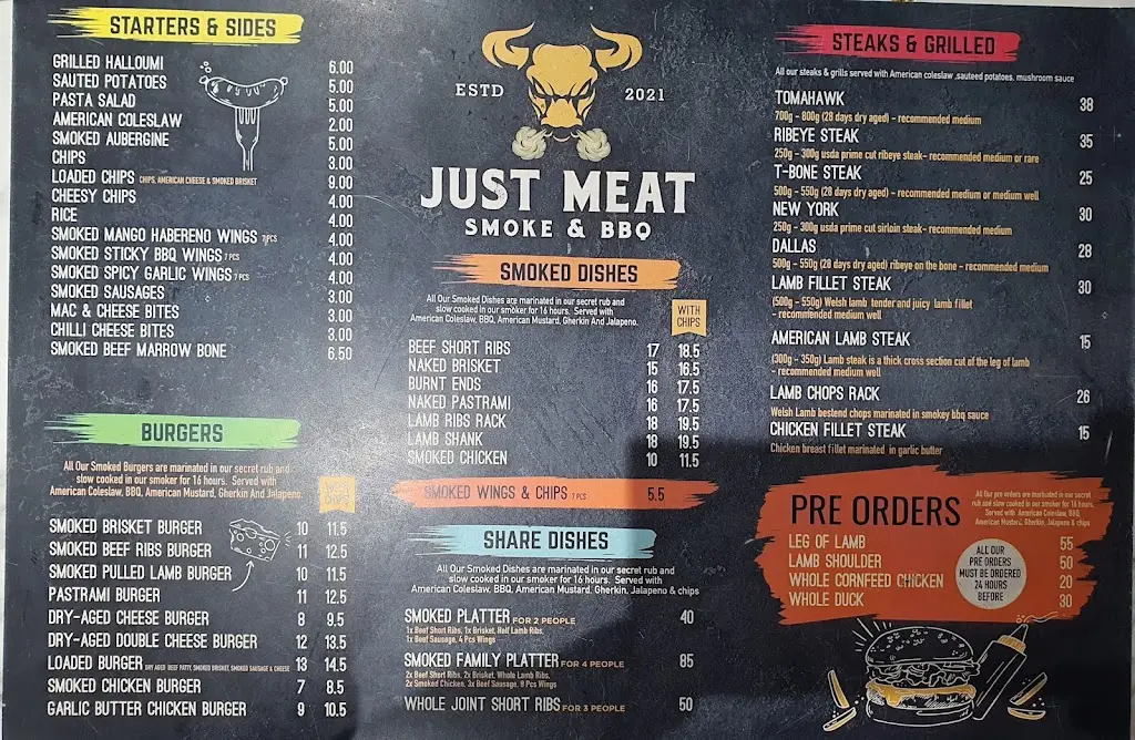 Menu_Just Meat Smoke and BBQ_Waltham Cross_image_4