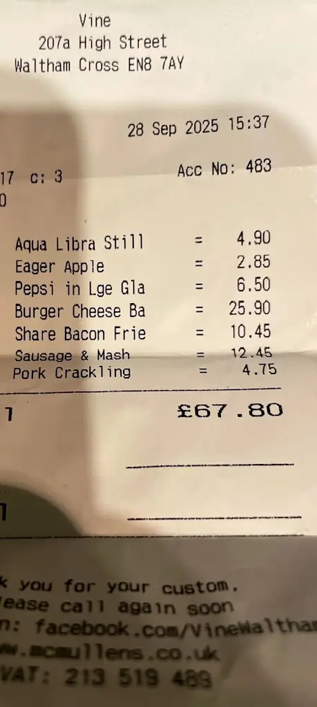 lee otto_The Vine_Waltham Cross_review