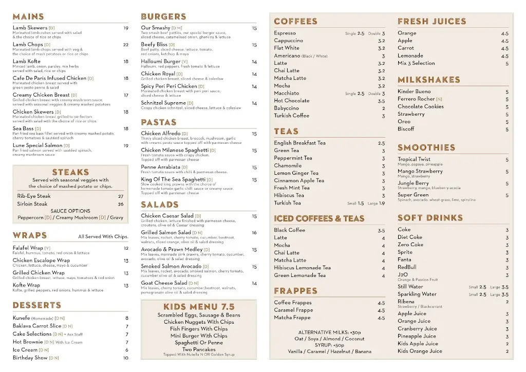 Menu_Lune Cafe Bistro_Waltham Cross_image_1