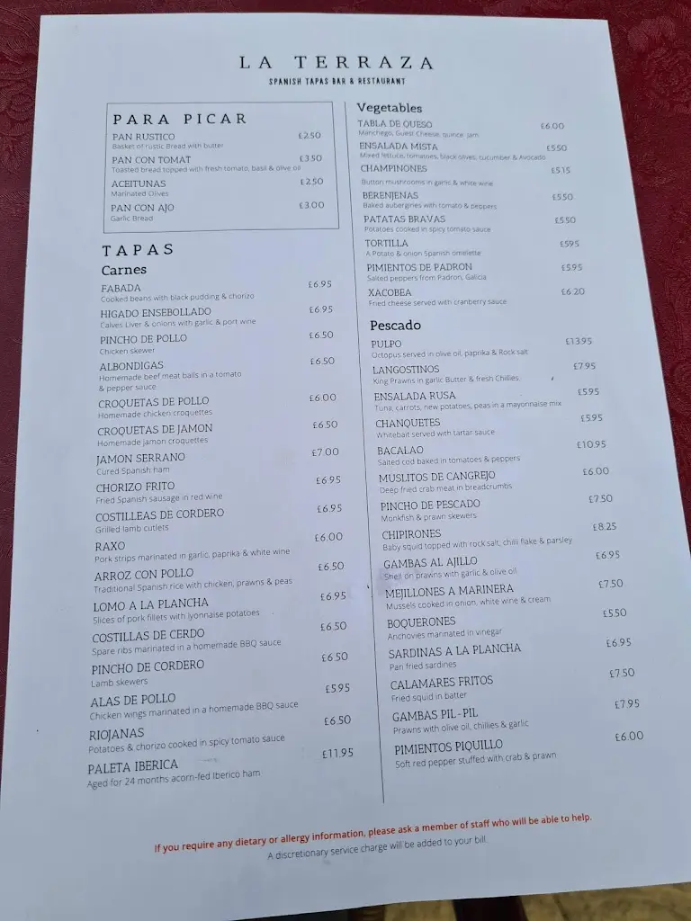 Menu_La Terraza | Tapas Bar & Restaurant_Walton_image_1