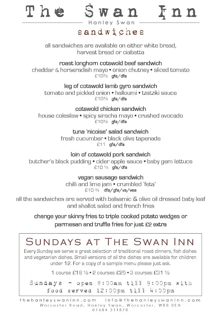 Menu_The Swan Inn_Upton upon Severn_image_1