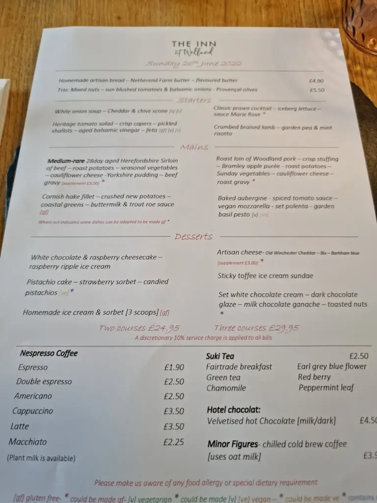 Menu_The Inn at Welland_Upton upon Severn_image_4