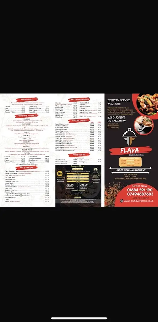 Menu_Flava Fusion_Upton upon Severn_image_2