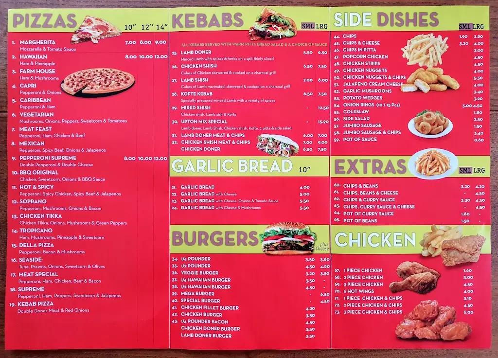 Menu_Upton Pizza & Kebab_Upton upon Severn_image_1
