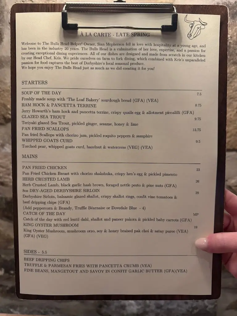 Menu_The Bulls Head Belper_Belper_image_1