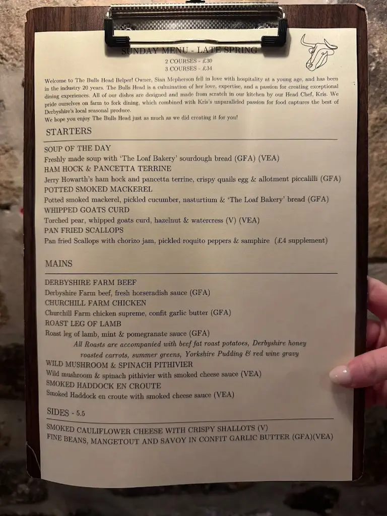 Menu_The Bulls Head Belper_Belper_image_2