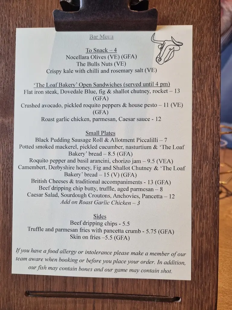 Menu_The Bulls Head Belper_Belper_image_4