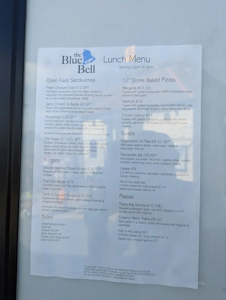 Menu_The Blue Bell Bistro_Wales_image_1