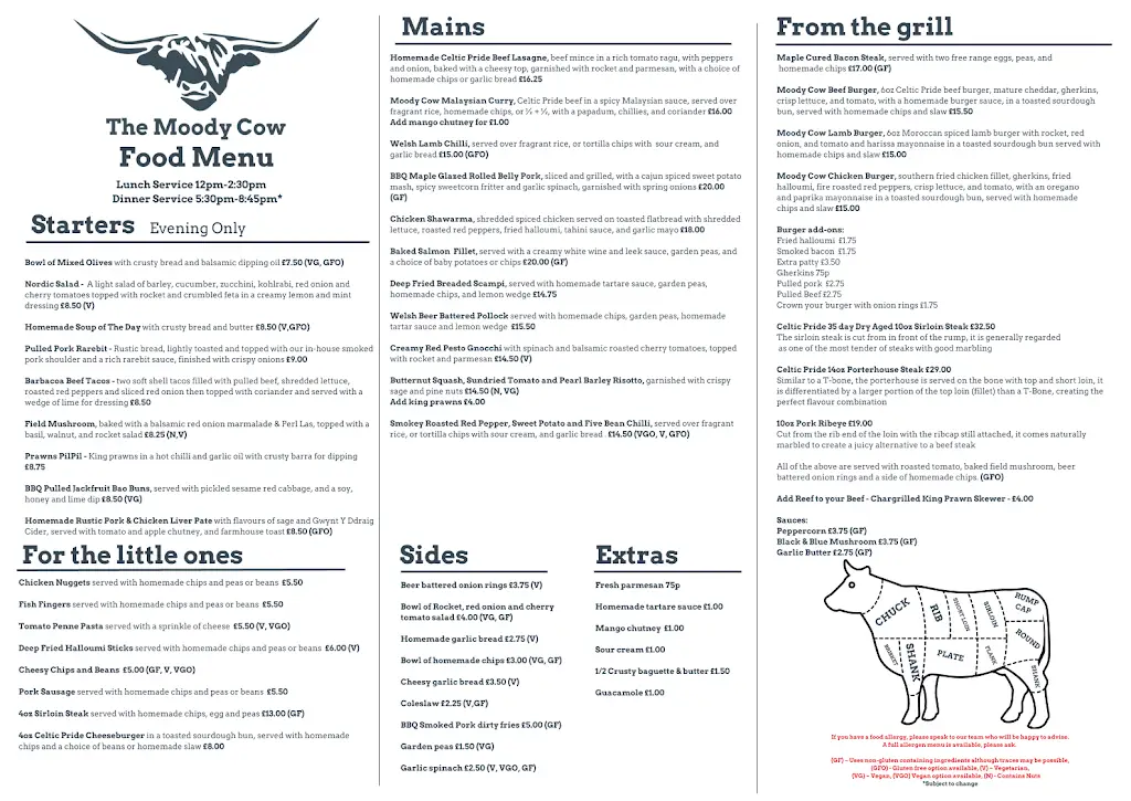 Menu_The Moody Cow Farm Shop & Welsh Bistro_Wales_image_1