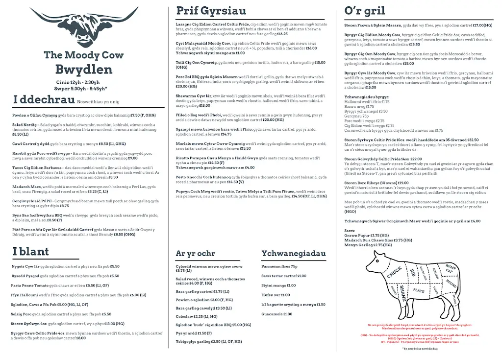 Menu_The Moody Cow Farm Shop & Welsh Bistro_Wales_image_2