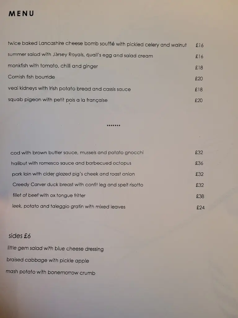 Menu_The Walnut Tree_Wales_image_1