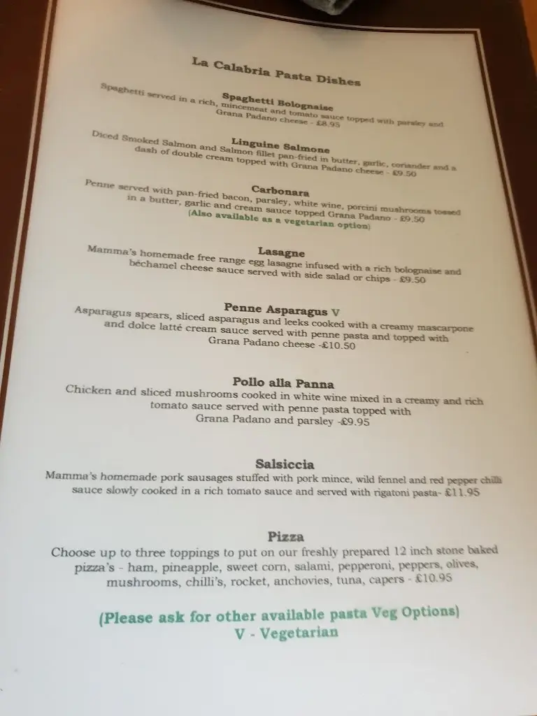 Menu_La Calabria_Wales_image_2