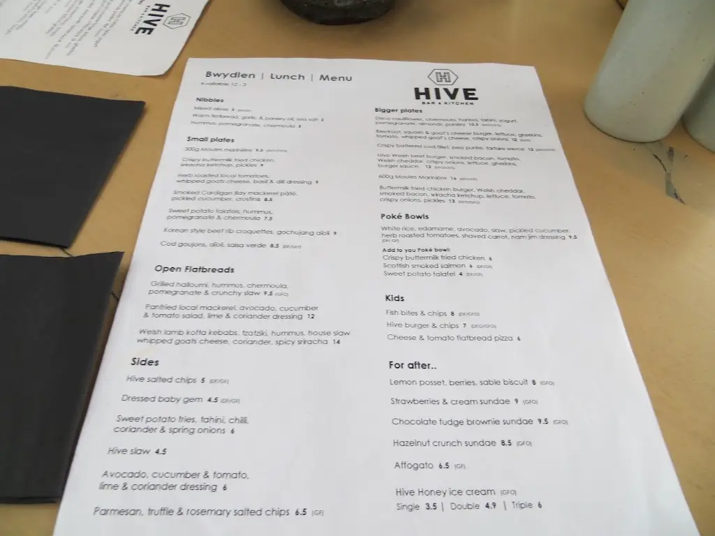 Menu_The Hive_Wales_image_3