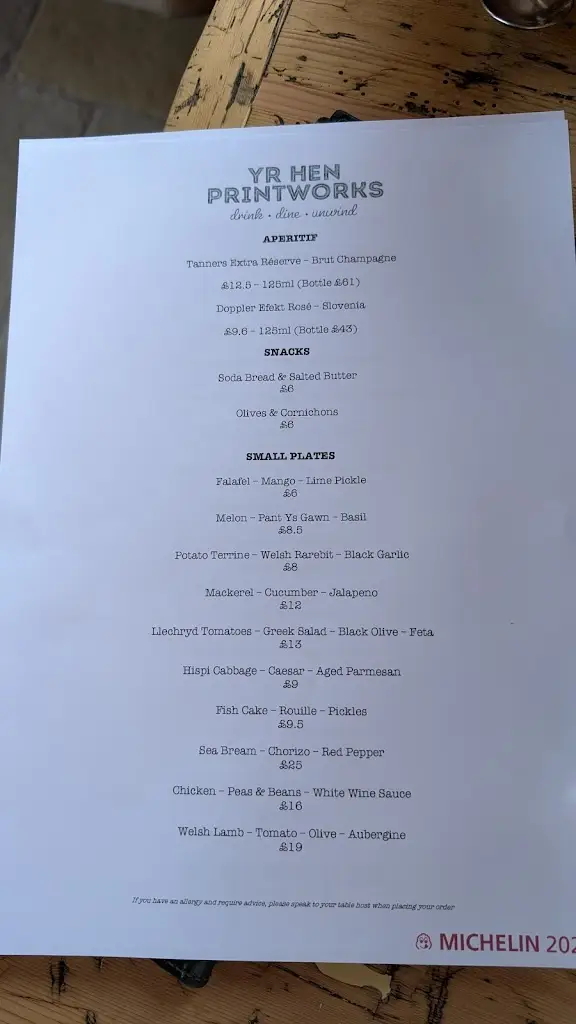 Menu_Yr Hen Printworks_Wales_image_4