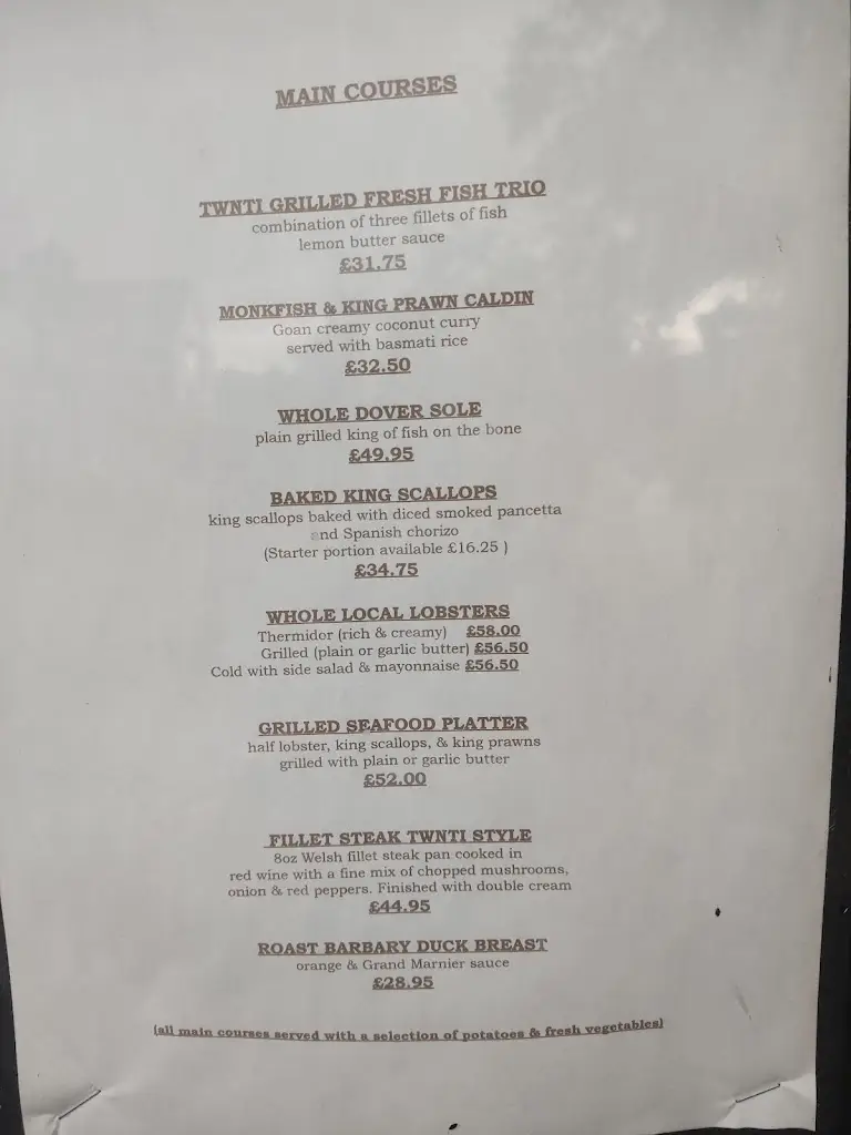 Menü_Twnti Seafood Restaurant_Wales_Bild_1