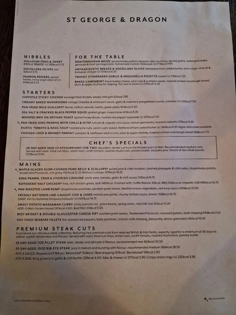 Menu_St George & Dragon Wargrave_Wargrave_image_1