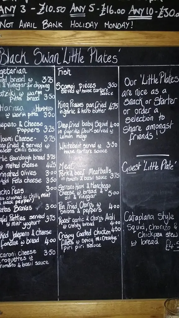 Menu_The Black Swan_Belper_image_4