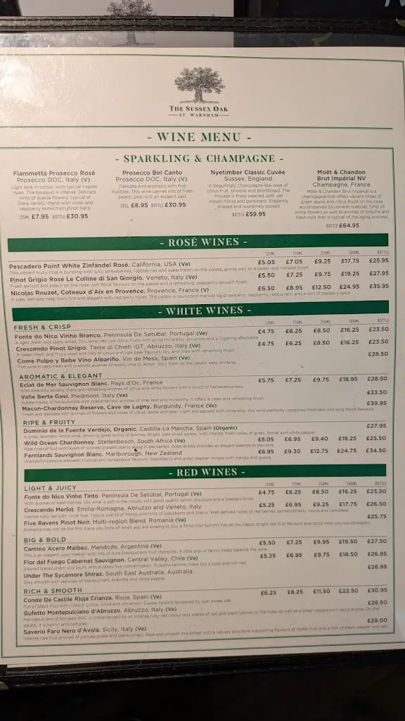 Menu_The Sussex Oak at Warnham_Warnham_immagine_2