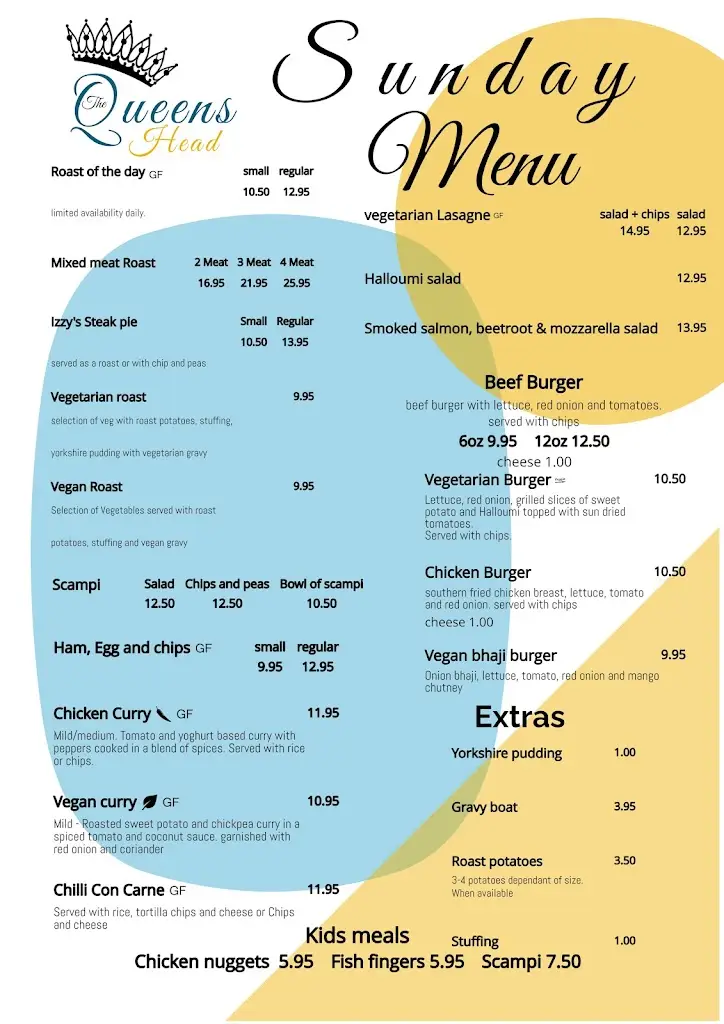 Menu_The Queens Head_Walton-on-the-Naze_image_1