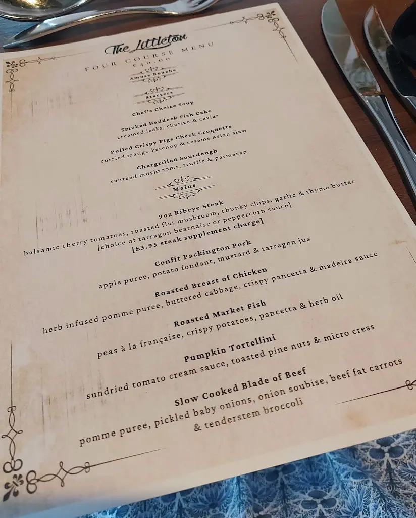 Menu_The Littleton_Walsall_image_1