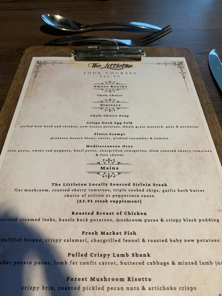 Menu_The Littleton_Walsall_image_3