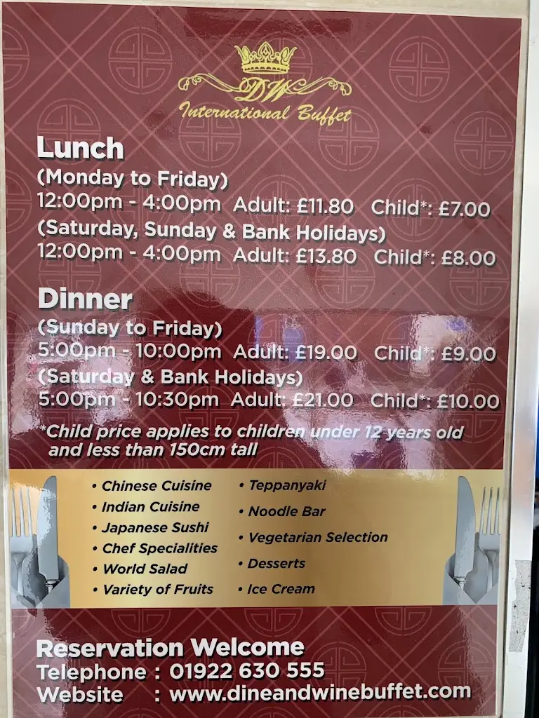 Menu_Dine & Wine Buffet Restaurant_Walsall_immagine_3