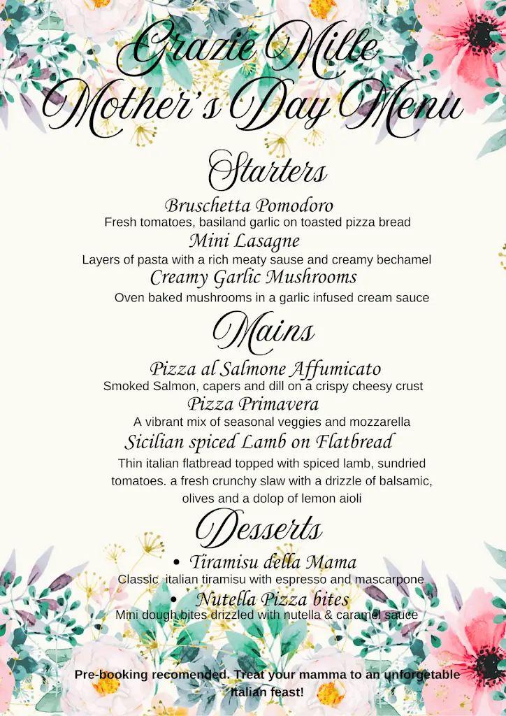Menu_Grazie Mille_Walsall_image_2