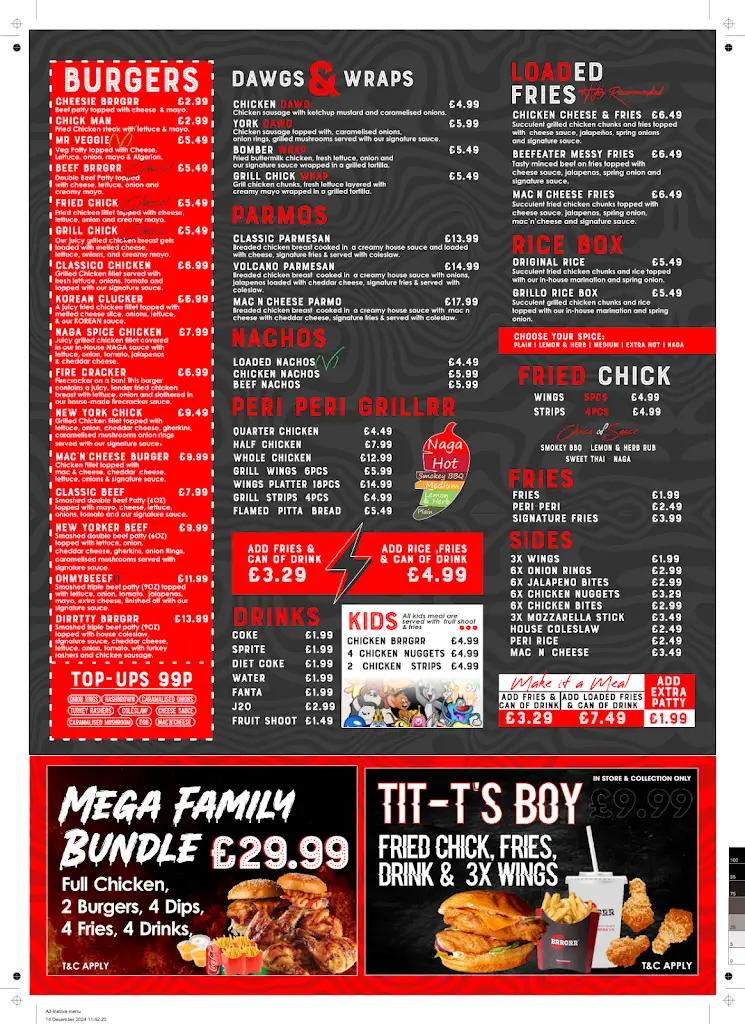 Menu_BRRGRR® CO Handmade Burgers - Walsall_Walsall_image_1