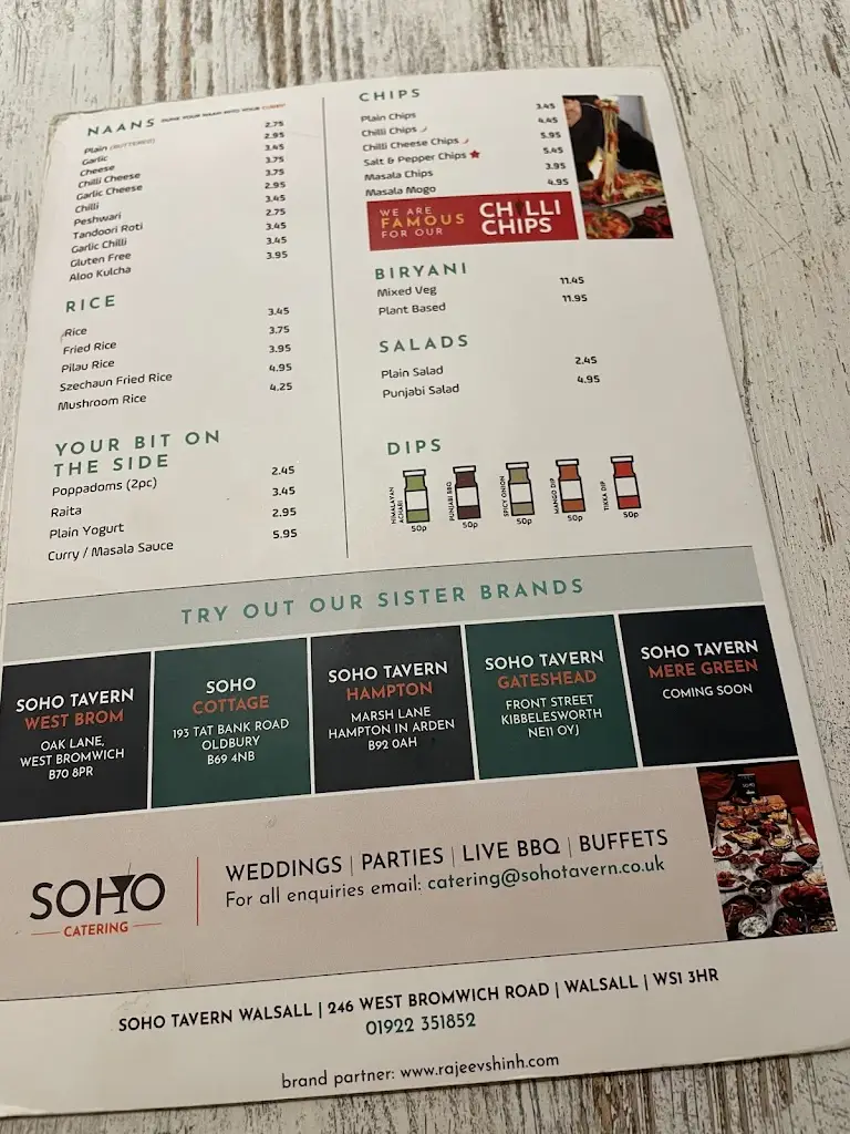 Menu_Soho Tavern Walsall_Walsall_image_2