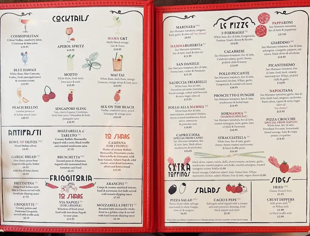 Menu_Red Hot Mamma Warwick_Warwick_image_1