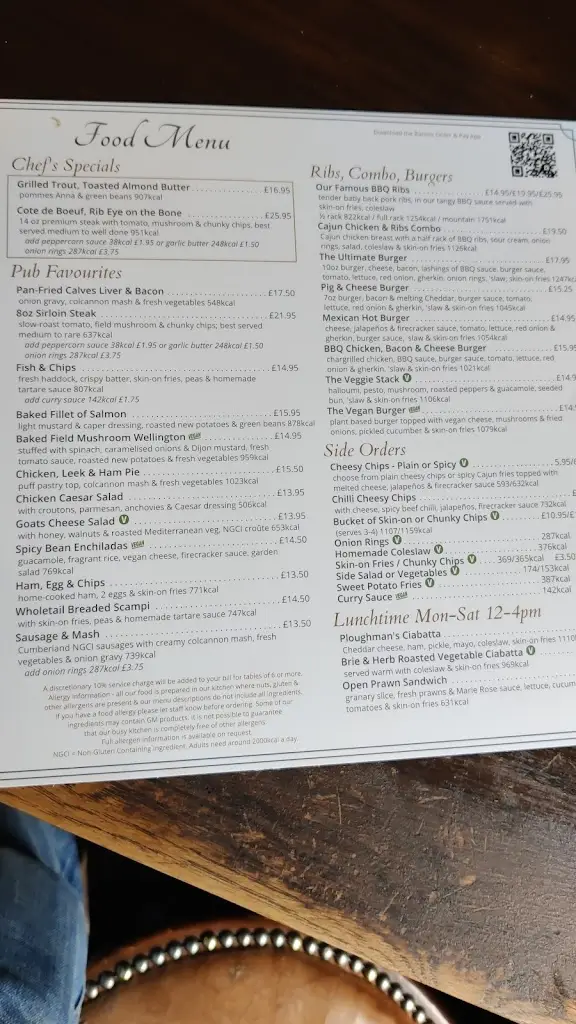 Menu_The Horseshoe_Warlingham_image_4