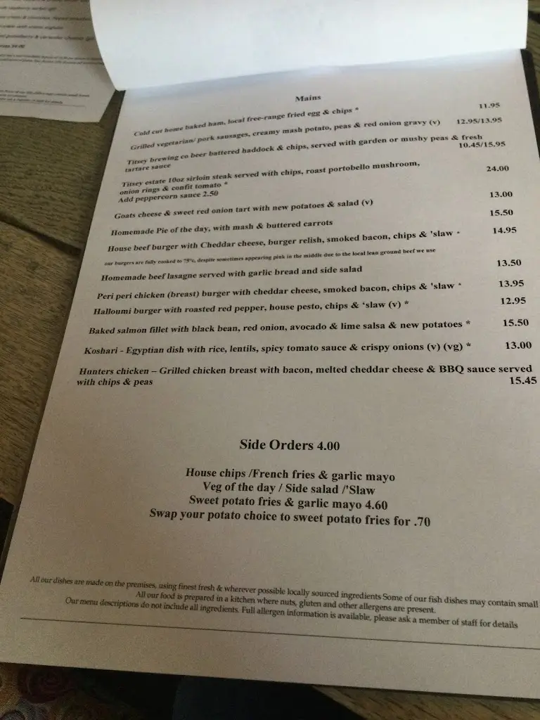 Menu_The White Bear_Warlingham_image_3