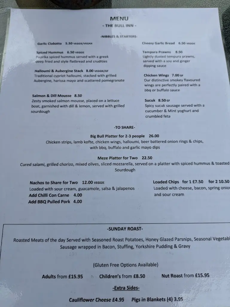 Menu_The Bull Inn_Warlingham_image_2