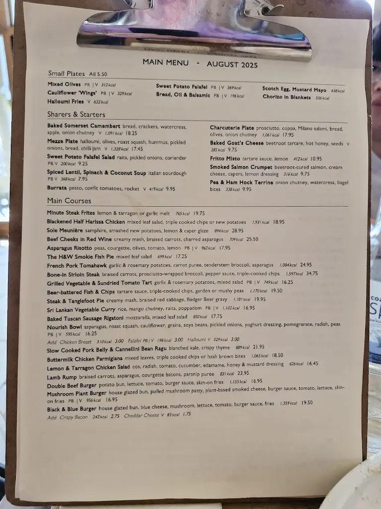 Menu_The Old Granary_Wareham_image_1
