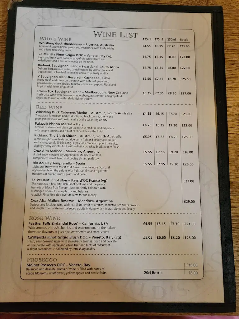 Menu_The Chairmakers_Waterlooville_image_1