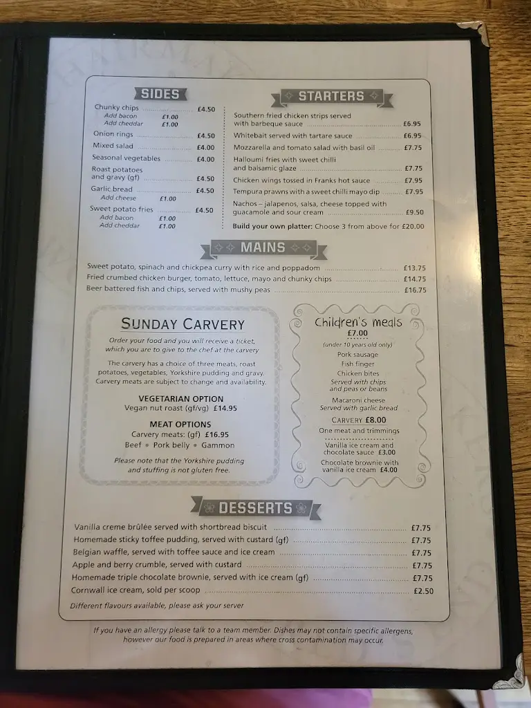 Menu_The Chairmakers_Waterlooville_image_2