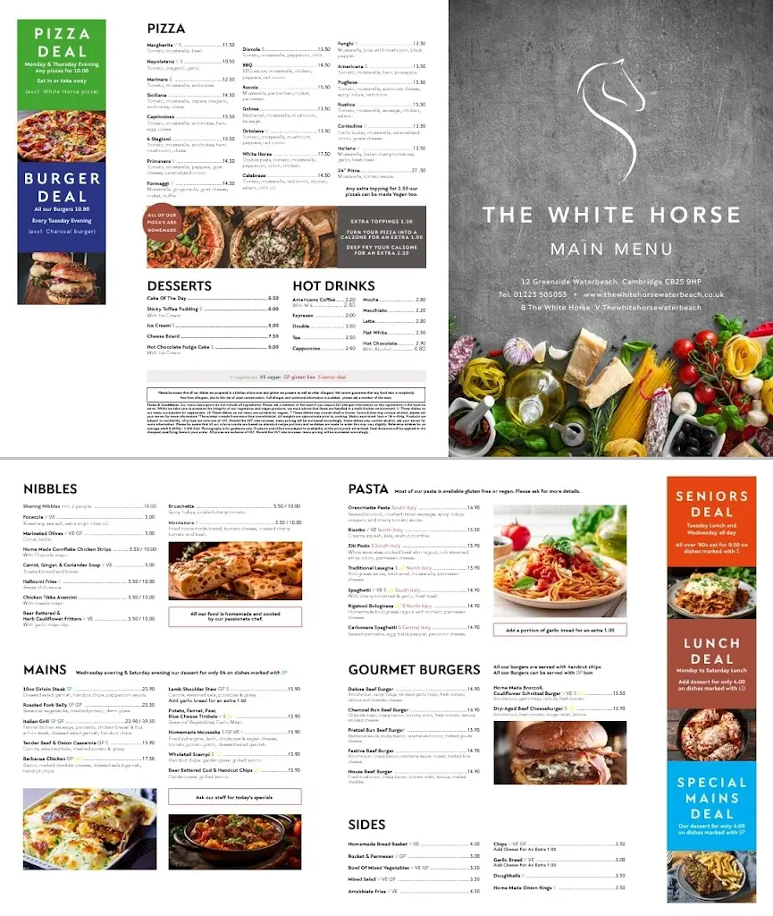 Menu_The White Horse_Waterbeach_image_1