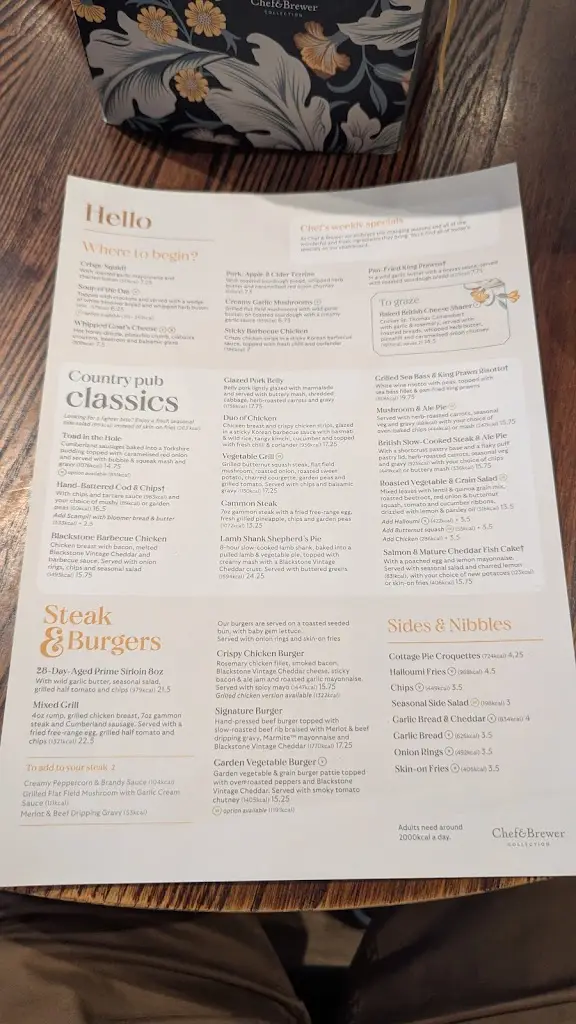 Menu_The Bridge_Waterbeach_image_1