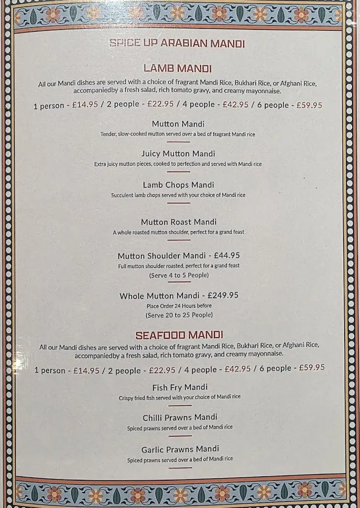 Menu_Spice Up Mandi House and Banquet hall_Benwell_image_1