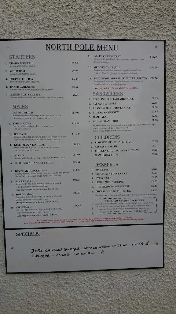 Menu_North Pole_Wateringbury_image_3