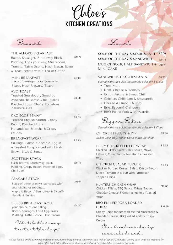 Menu_Chloe’s Kitchen Creations_Alford_image_1