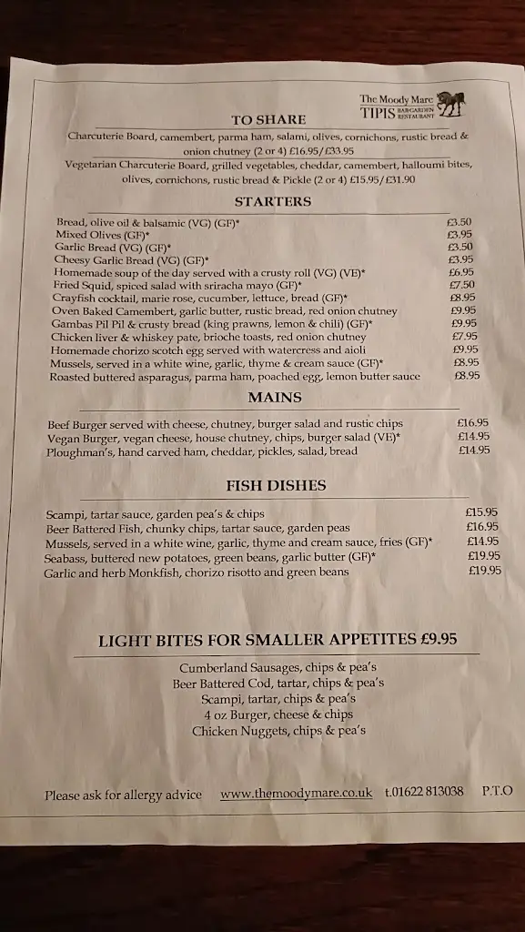 Menu_The Moody Mare_Wateringbury_image_3