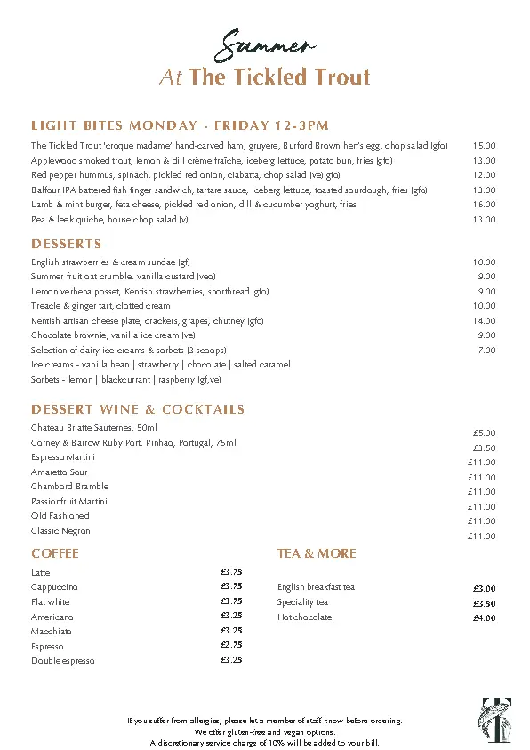 Menu_The Tickled Trout_Wateringbury_immagine_1
