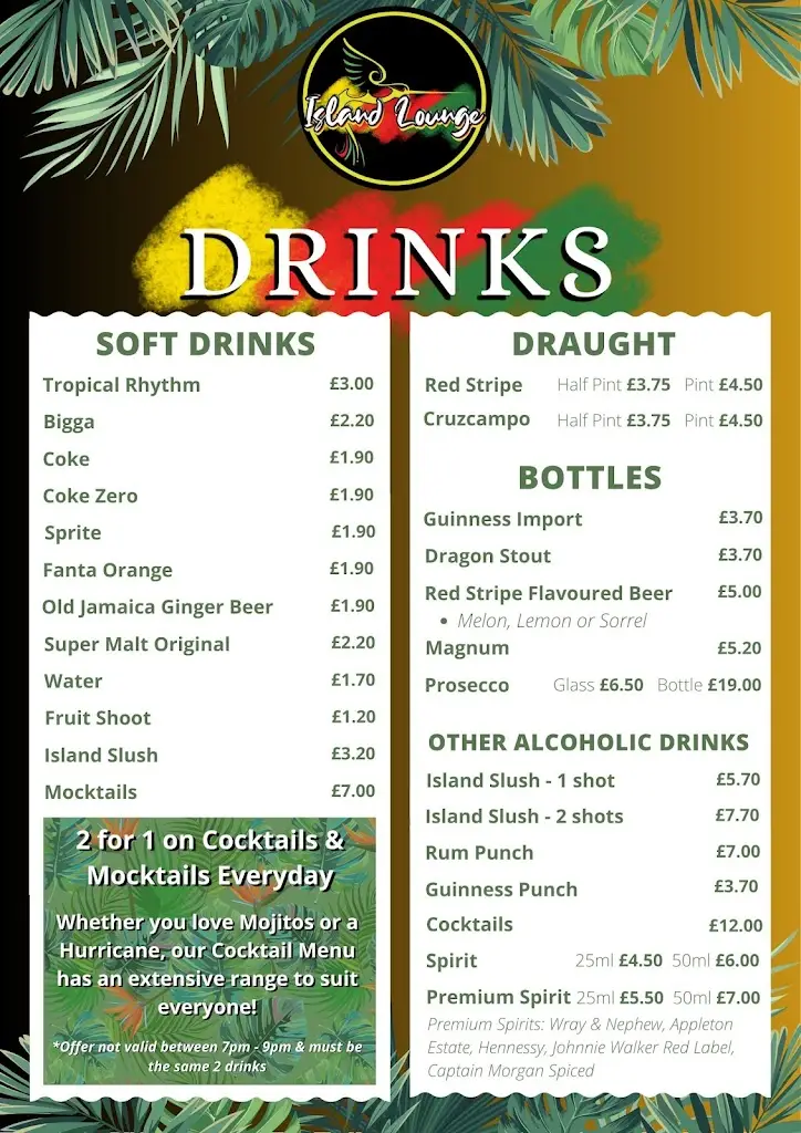 Menu_Island Lounge_Wednesbury_image_1