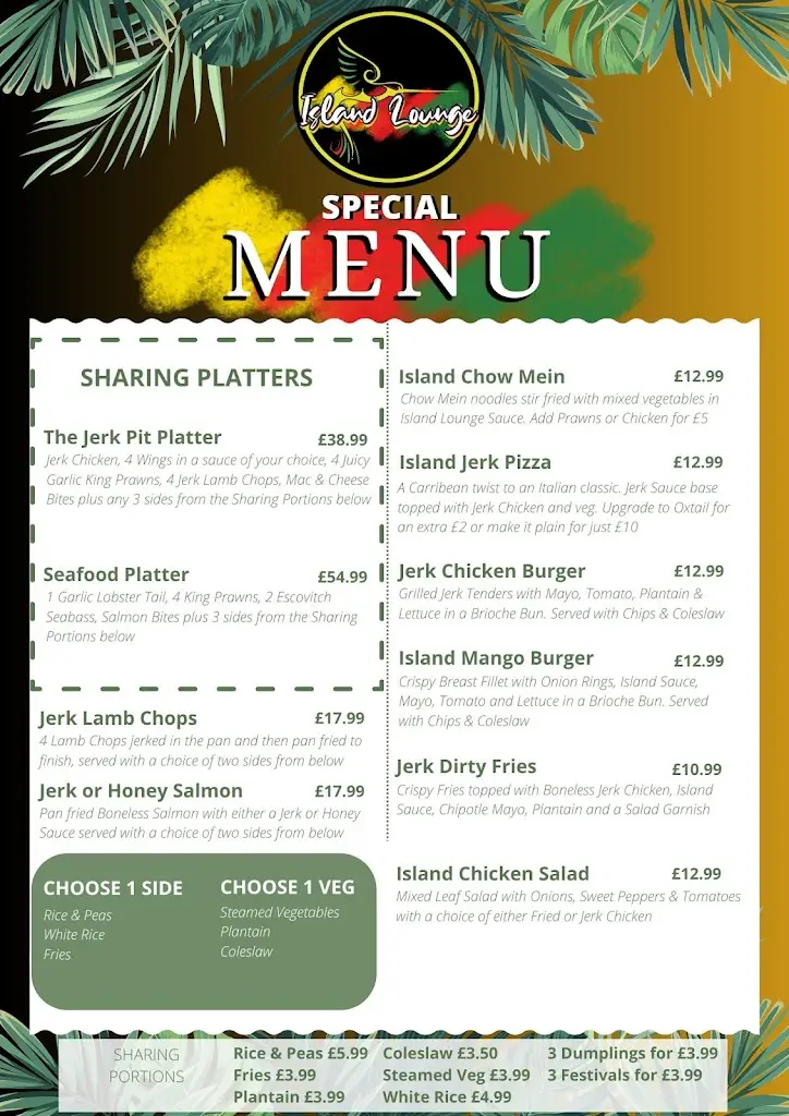 Menu_Island Lounge_Wednesbury_image_2