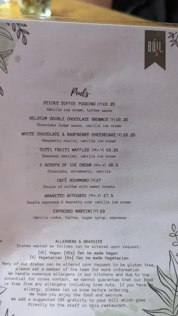 Menu_The Bull_Watton at Stone_image_1