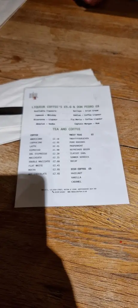 Menu_The Bull_Watton at Stone_image_3