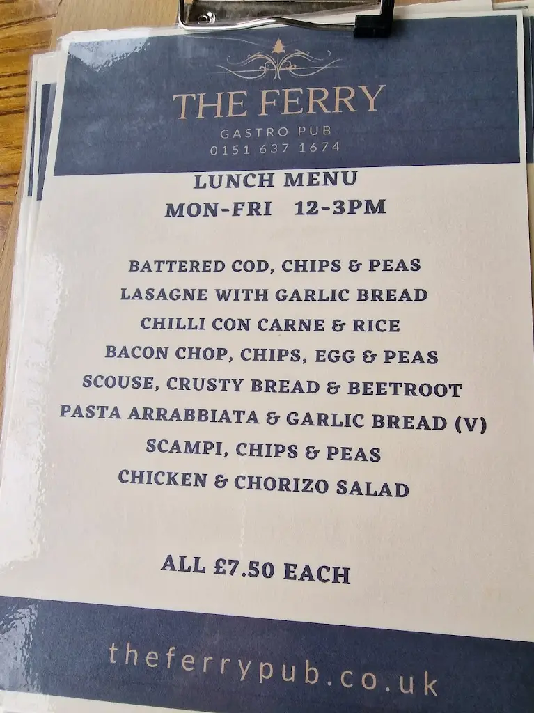 Menu_The Ferry_Wallasey_image_4