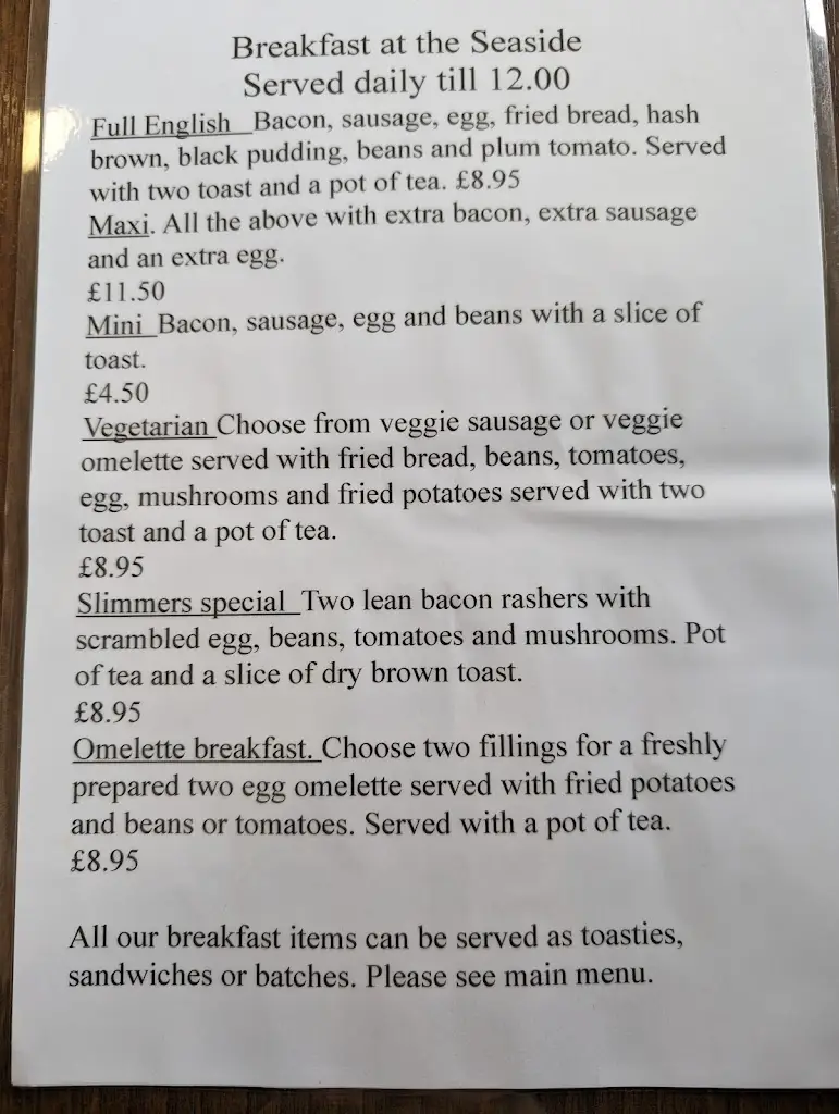 Menu_The Seaside Cafe_Wallasey_image_1