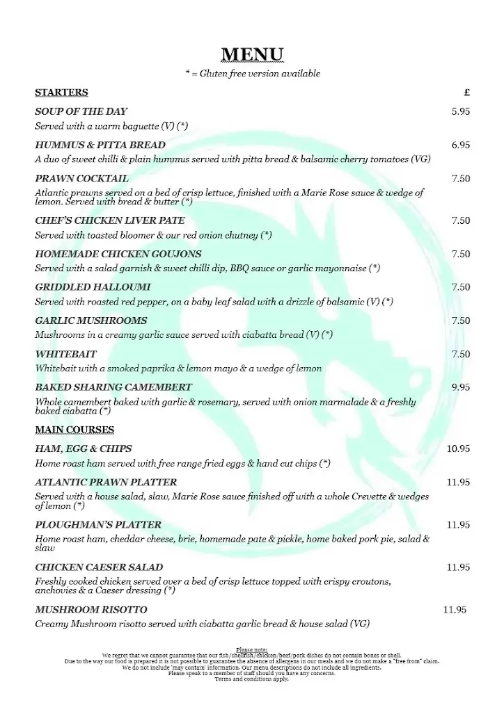 Menu_The Green Dragon at Bedale_Bedale_image_2